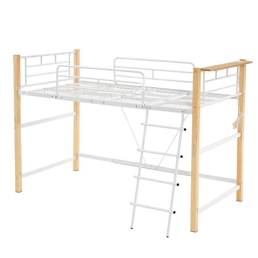 Amazon｜ロフトベッド パイプベッド シングルベッド ベッド
